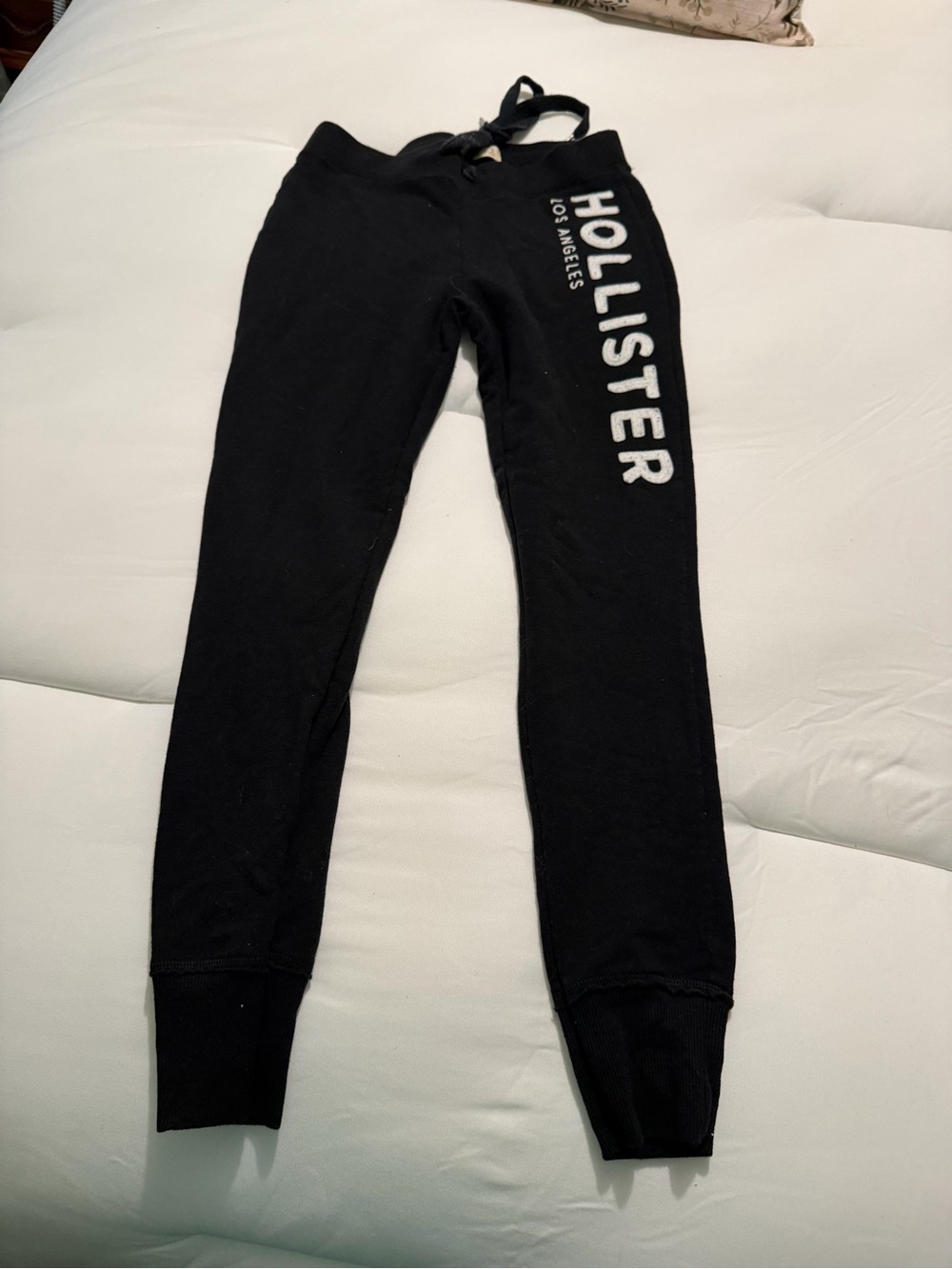 Hollister Black Kids Sweatpants with White Logo